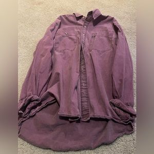 Vintage faded purple Lee button up size large